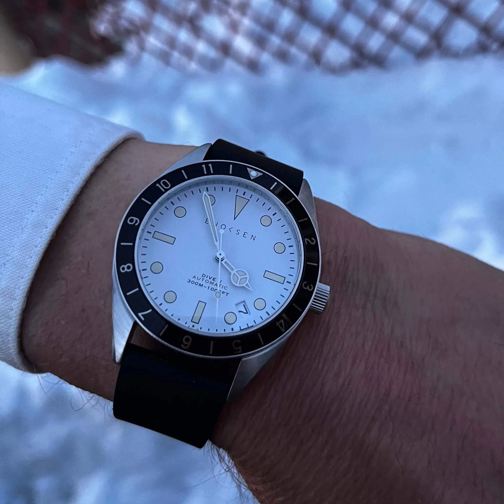 Enoksen Automatic Dive Watch - White Dial Edition ◇ 39mm