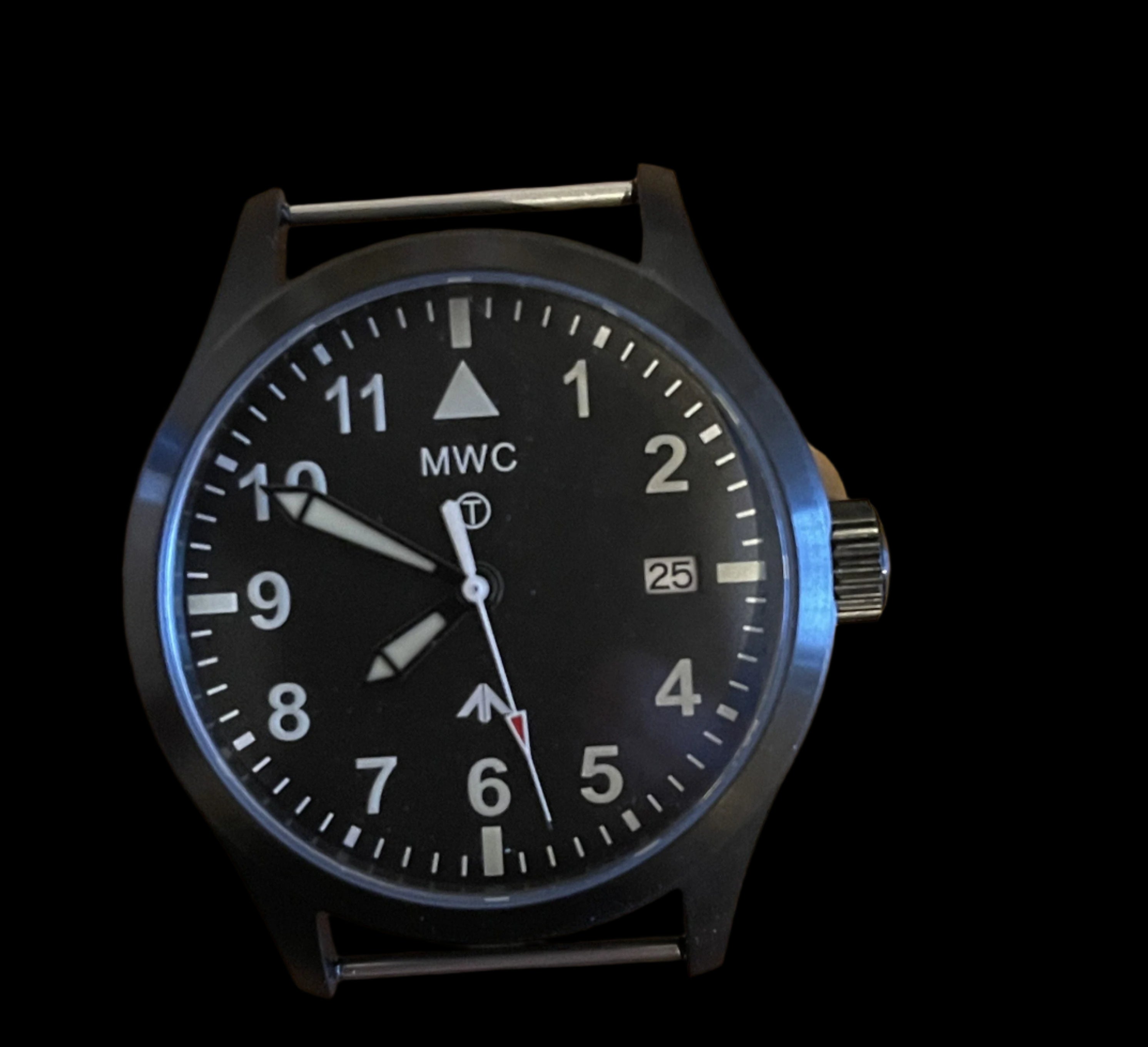 Pair of Watch Pins Designed to Create the Appearance of a Military Watch with Fixed Solid Bars