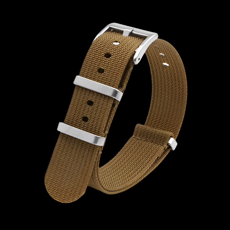 18mm Ribbed Desert NATO Military Watch Strap