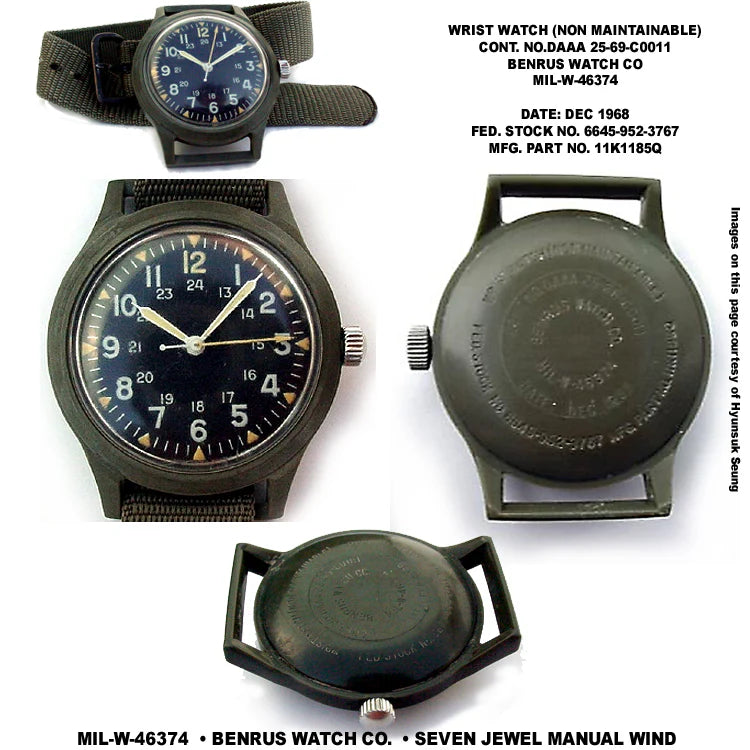 1965 Desert Pattern U.S Vietnam War Pattern 20mm Nylon Webbing Military Watch Strap