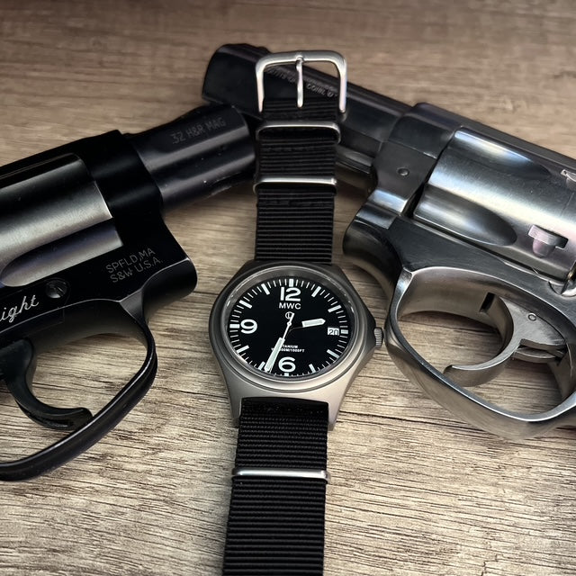 MWC Titanium Military Watch, 300m Water Resistant, Sapphire Crystal and 10 Year Battery Life - NATO NSN Number: 6645-99-847-7565