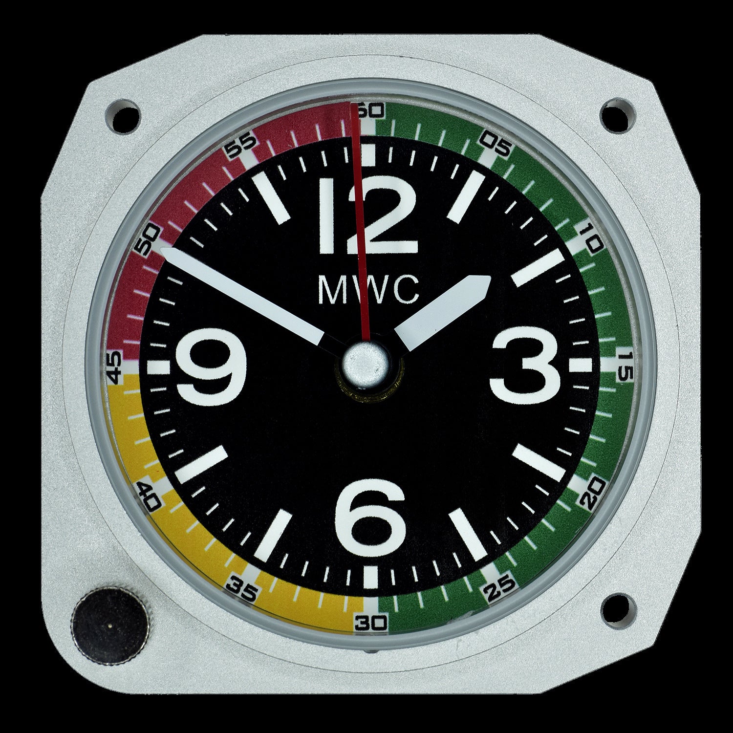 Limited Edition Replica Airspeed Indicator Cockpit / Desk Clock in Aluminium Finish