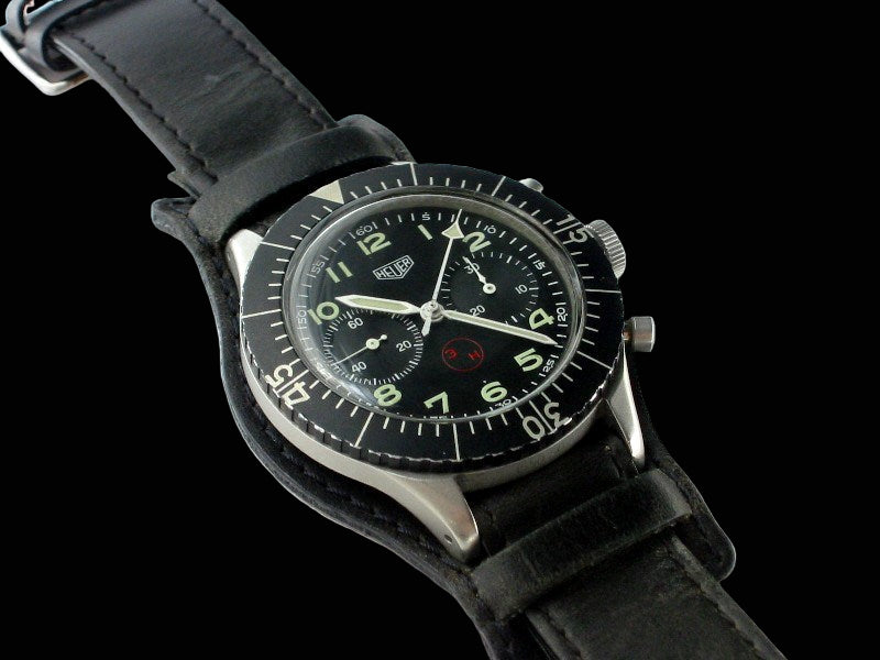 18mm German "Luftwaffe / Bund” Aviators Leather Military Watch Strap