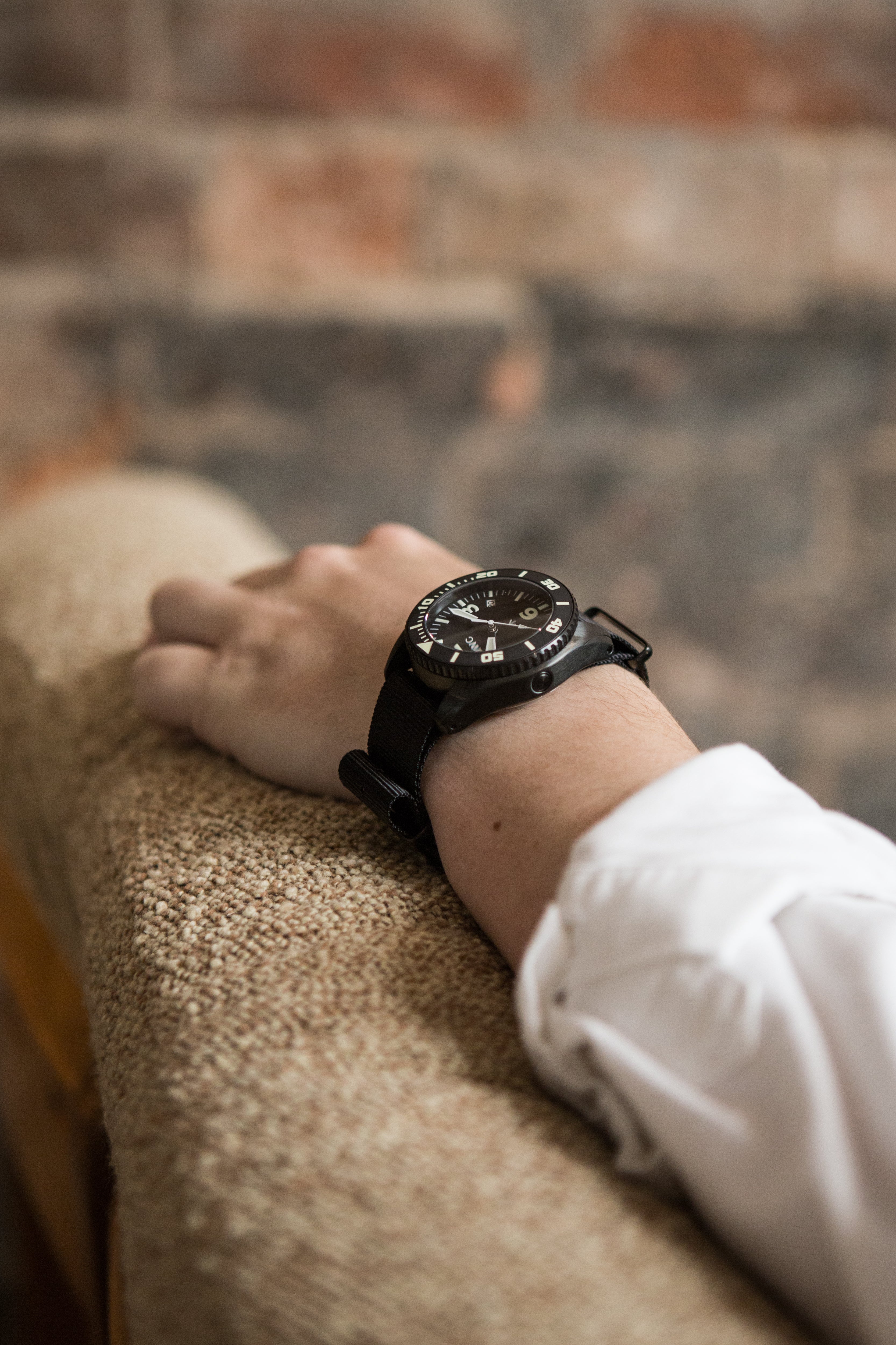 MWC "Depthmaster" 100atm / 3,280ft / 1000m Water Resistant Military Divers Watch in PVD Stainless Steel Case with Helium Valve (Quartz)