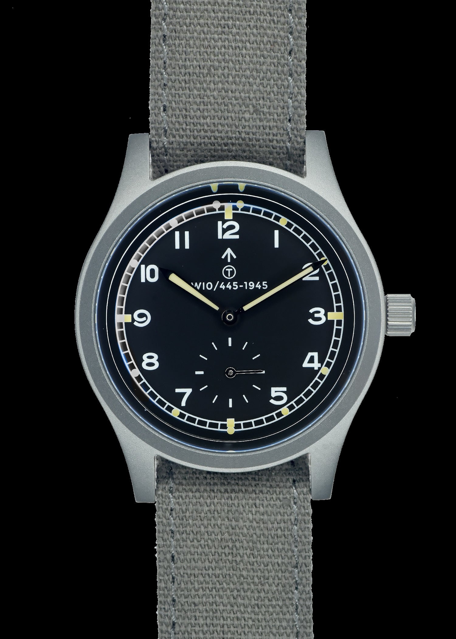 MWC 1940s/1950s "Dirty Dozen" Pattern General Service Watch with 31-Jewel Swiss Sellita SW260 Automatic Movement and Domed Vintage Box Sapphire Crystal