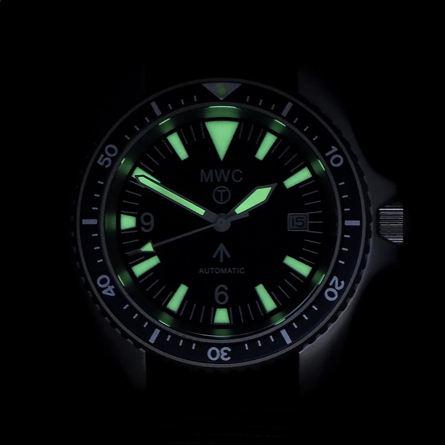 MWC 1999-2001 Pattern Automatic Military Divers Watch  - Retro Luminous Paint, Ceramic Bezel and Sapphire Crystal